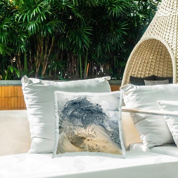 Stupell Industries Ethan Harper | Abstract Grey Brush Strokes Printed Throw Pillow