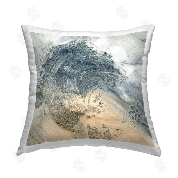 stupell industries Ethan Harper | Abstract Grey Brush Strokes Printed Throw Pillow