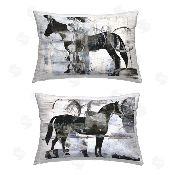 Stupell Industries Ethan Harper | Abstract Horse Silhouette Circles
