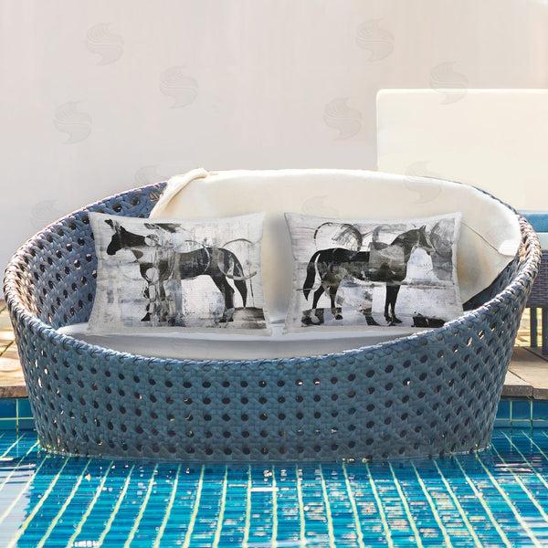 Stupell Industries Ethan Harper | Abstract Horse Silhouette Circles