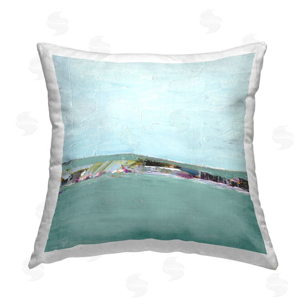 stupell industries Ethan Harper | Abstract Ocean Island Printed Throw Pillow