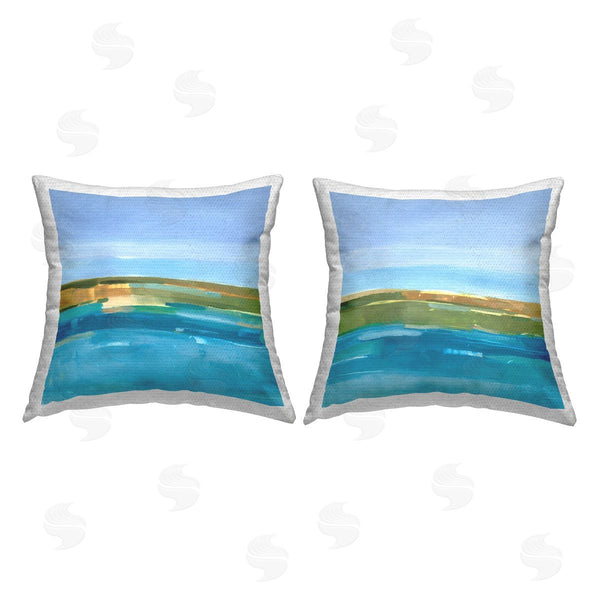 Stupell Industries Ethan Harper | Abstract Ocean Landscape Printed Throw Pillow Set