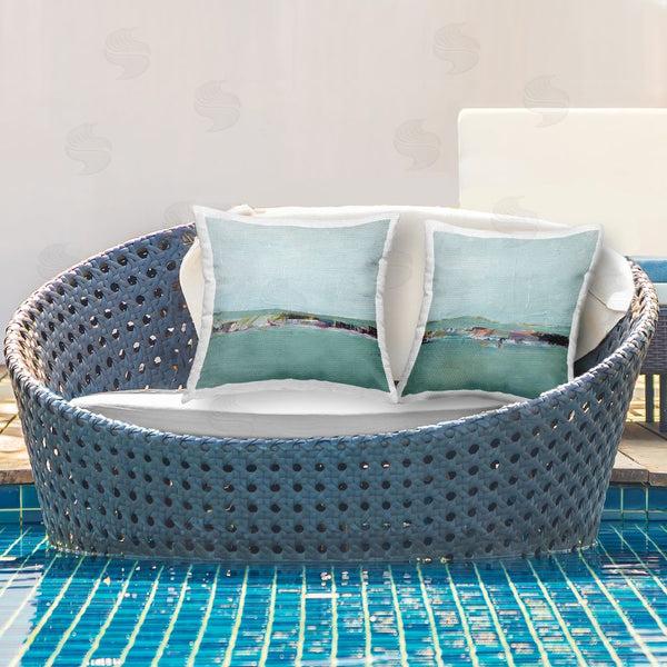 Stupell Industries Ethan Harper | Abstract Sea Distant Cliffs Printed Throw Pillow Set