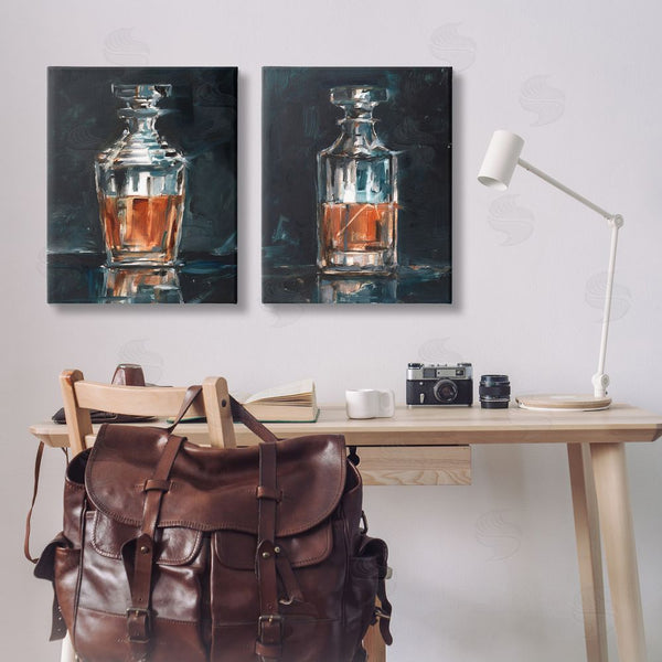 Stupell Industries Ethan Harper | Abstract Whiskey Decanters Wall Art