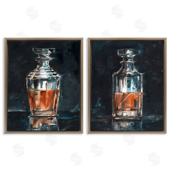 Stupell Industries Ethan Harper | Abstract Whiskey Decanters Wall Art