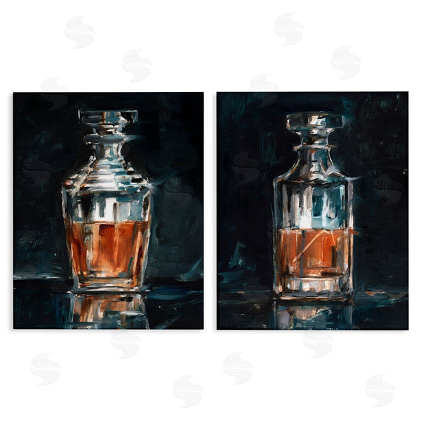 stupell industries Ethan Harper | Abstract Whiskey Decanters Wall Art