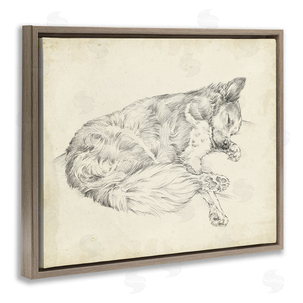 Stupell Industries Ethan Harper | Antique Dog Drawing