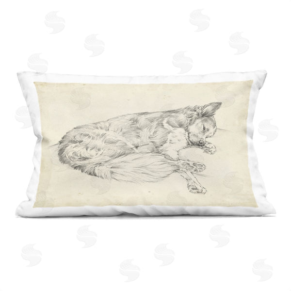 stupell industries Ethan Harper | Antique Dog Drawing Printed Throw Pillow