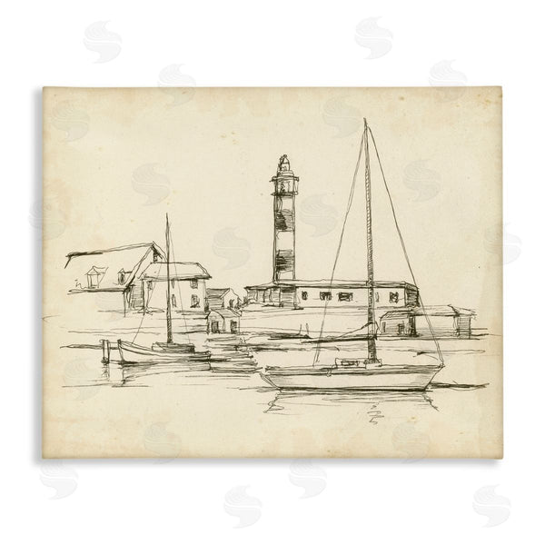 stupell industries Ethan Harper | Antique Lighthouse Study