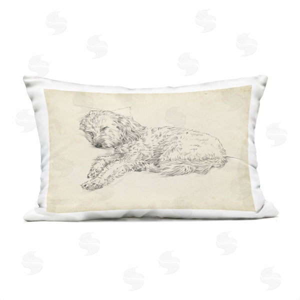 Stupell Industries Ethan Harper | Antique Sleeping Dog Sketch Printed Throw Pillow