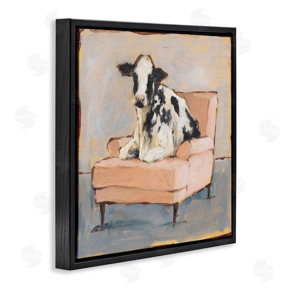 Stupell Industries Ethan Harper | Baby Cow On Pink Couch