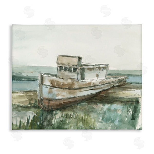 stupell industries Ethan Harper | Beached Fishing Boat
