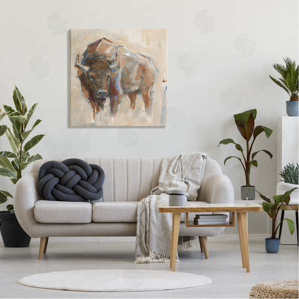 Stupell Industries Ethan Harper | Bison Portrait Country Wildlife Painting Wall Art