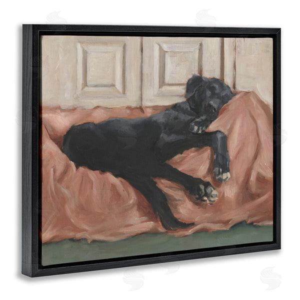Stupell Industries Ethan Harper | Black Lab Dozing Off