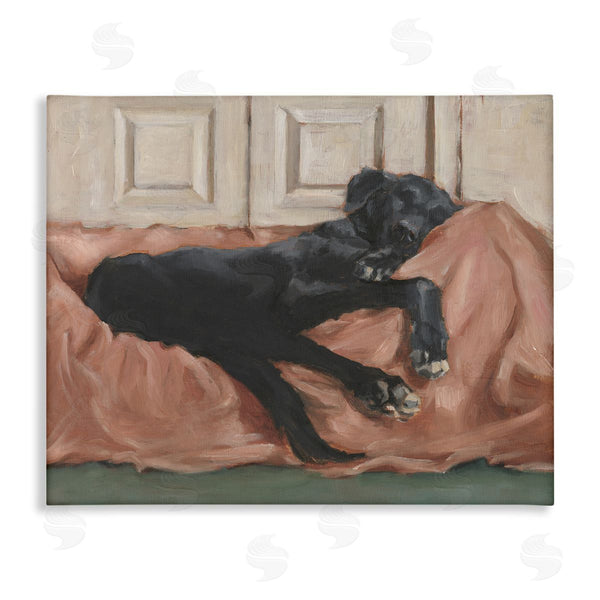 stupell industries Ethan Harper | Black Lab Dozing Off