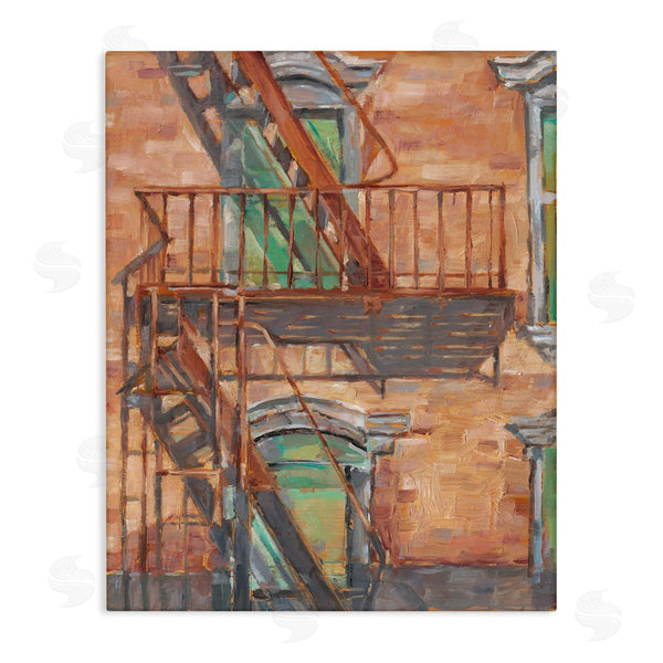 stupell industries Ethan Harper | Brick Building Fire Escape