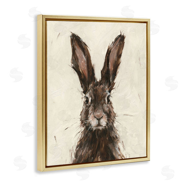 Stupell Industries Ethan Harper | Brown European Rabbit Hare Portrait