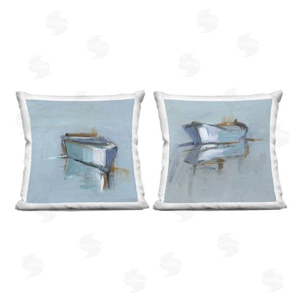 stupell industries Ethan Harper | Calm Boat Reflection Printed Throw Pillow Set