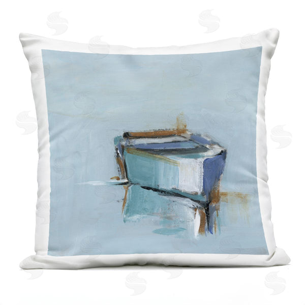 Stupell Industries Ethan Harper | Calm Water Reflection Boat Printed Throw Pillow
