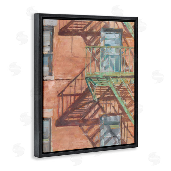 Stupell Industries Ethan Harper | Cityscape Fire Escape Painting Wall Art