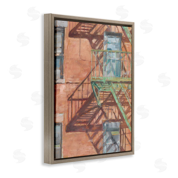 Stupell Industries Ethan Harper | Cityscape Fire Escape Painting Wall Art