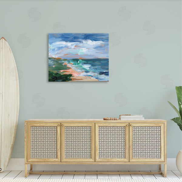 Stupell Industries Ethan Harper | Crashing Beach Waves Abstract Scene Wall Art