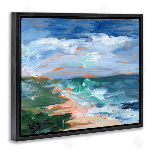 Stupell Industries Ethan Harper | Crashing Beach Waves Abstract Scene Wall Art