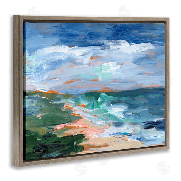 Stupell Industries Ethan Harper | Crashing Beach Waves Abstract Scene Wall Art