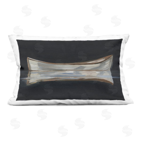 stupell industries Ethan Harper | Dark Canoe Reflection Printed Throw Pillow