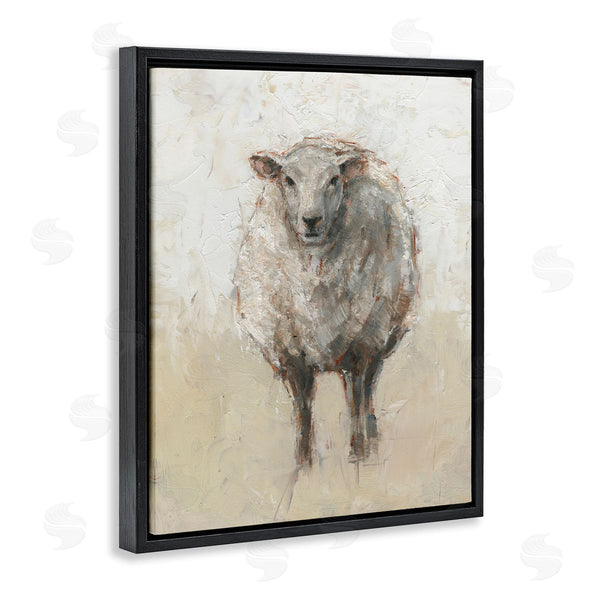 Stupell Industries Ethan Harper | Fluffy Sheep Beige Grey