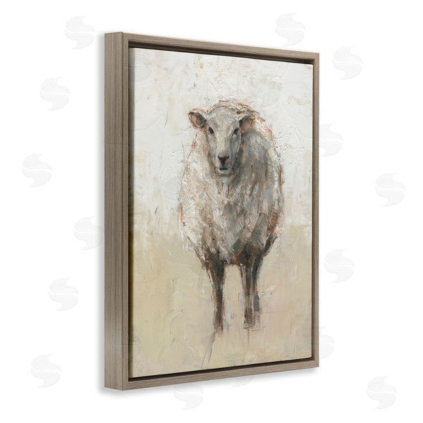 Stupell Industries Ethan Harper | Fluffy Sheep Beige Grey