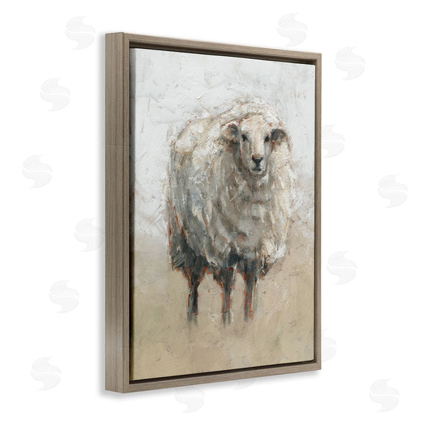 Stupell Industries Ethan Harper | Fluffy Sheep Grey Beige