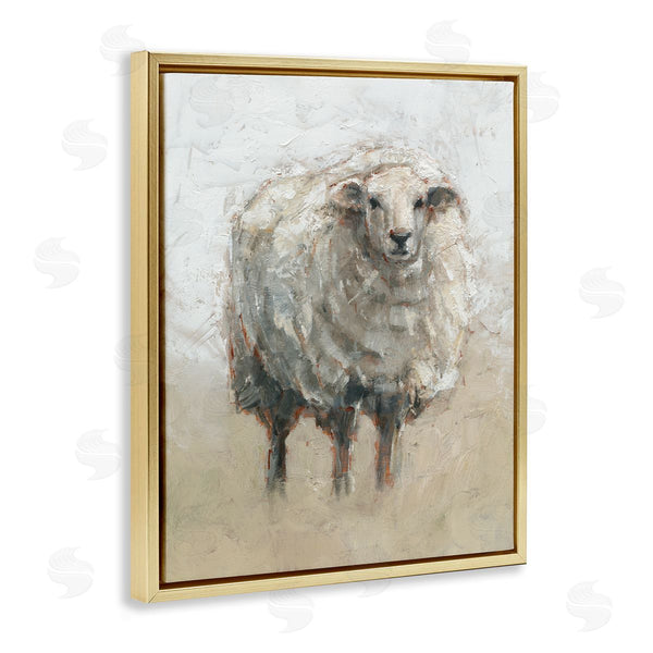Stupell Industries Ethan Harper | Fluffy Sheep Grey Beige