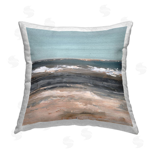 Stupell Industries Ethan Harper | Gloomy Traditional Beach Printed Throw Pillow