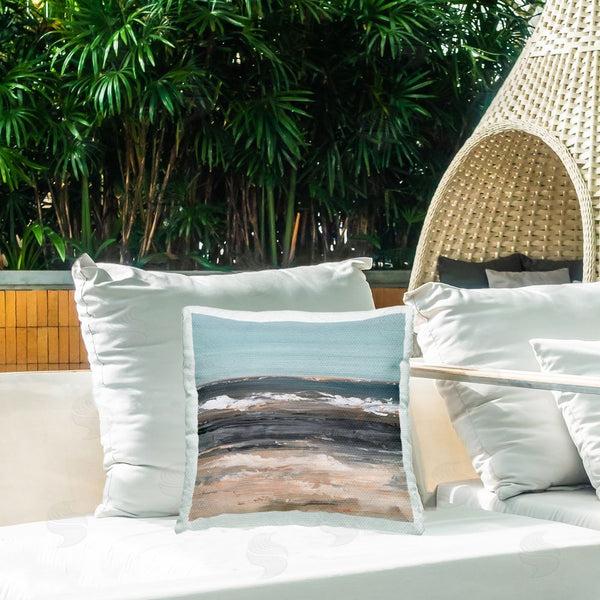 Stupell Industries Ethan Harper | Gloomy Traditional Beach Printed Throw Pillow