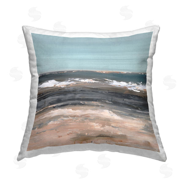stupell industries Ethan Harper | Gloomy Traditional Beach Printed Throw Pillow