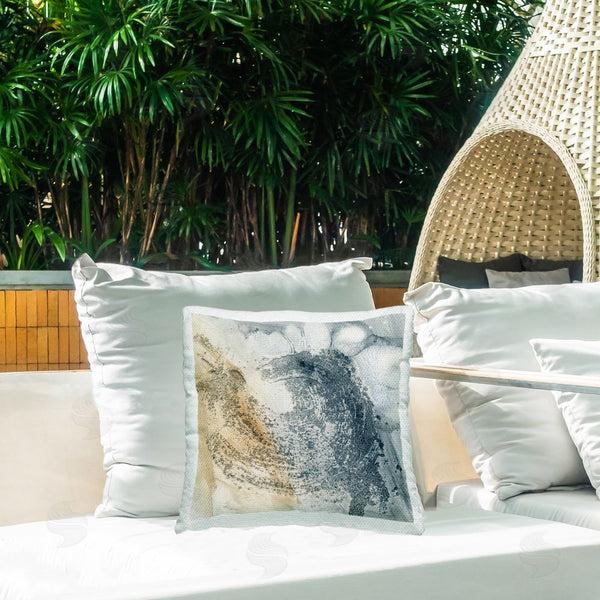 Stupell Industries Ethan Harper | Grey & Beige Abstract Printed Throw Pillow