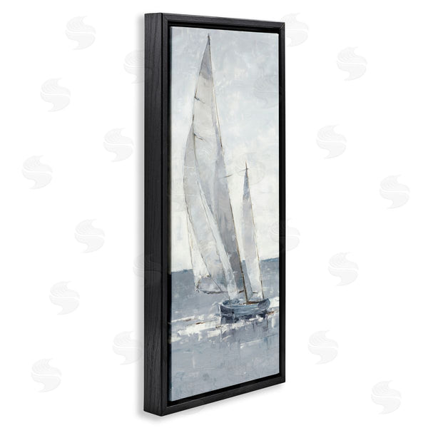 Stupell Industries Ethan Harper | Grey Sailboat Nautical Abstraction Wall Art