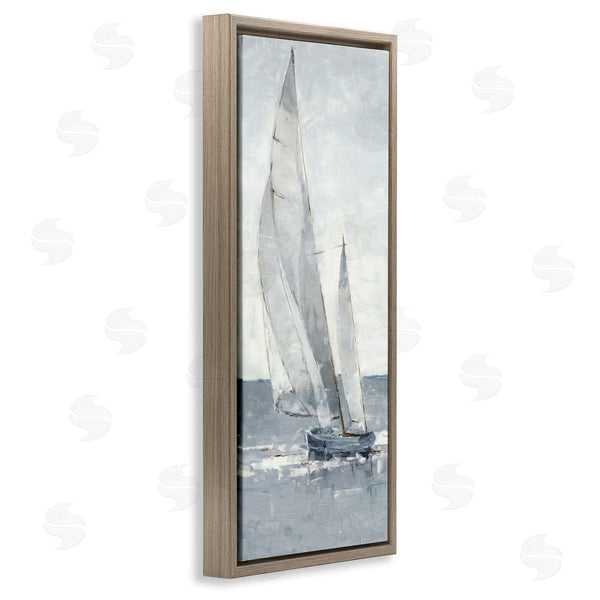 Stupell Industries Ethan Harper | Grey Sailboat Nautical Abstraction Wall Art