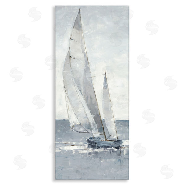 stupell industries Ethan Harper | Grey Sailboat Nautical Abstraction Wall Art