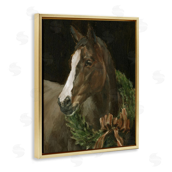 Stupell Industries Ethan Harper | Horse With Festive Wreath