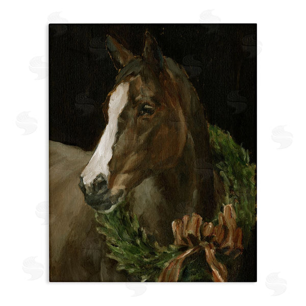 stupell industries Ethan Harper | Horse with Festive Wreath