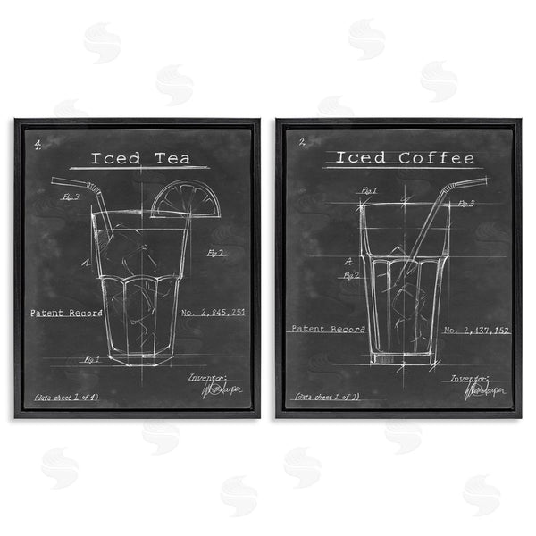 Stupell Industries Ethan Harper | Iced Coffee & Tea Diagram Wall Art