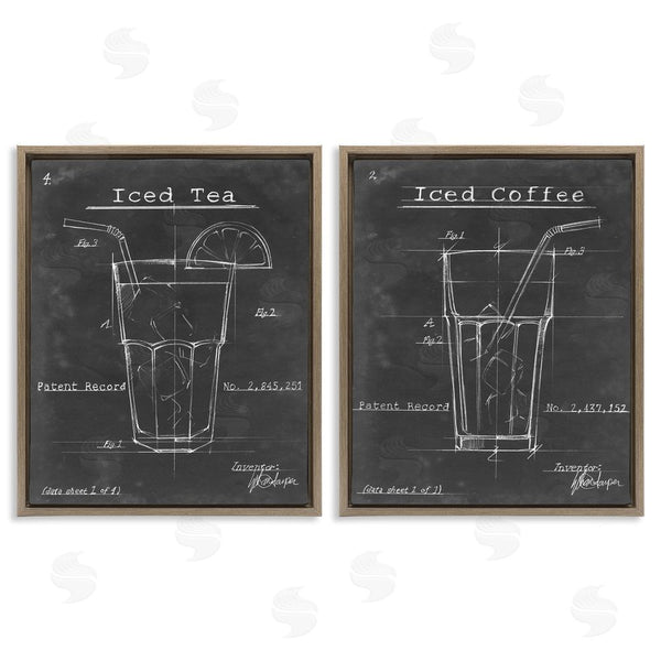 Stupell Industries Ethan Harper | Iced Coffee & Tea Diagram Wall Art