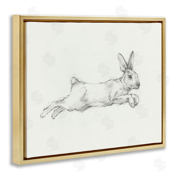 Stupell Industries Ethan Harper | Jumping Rabbit Sketch Wall Art