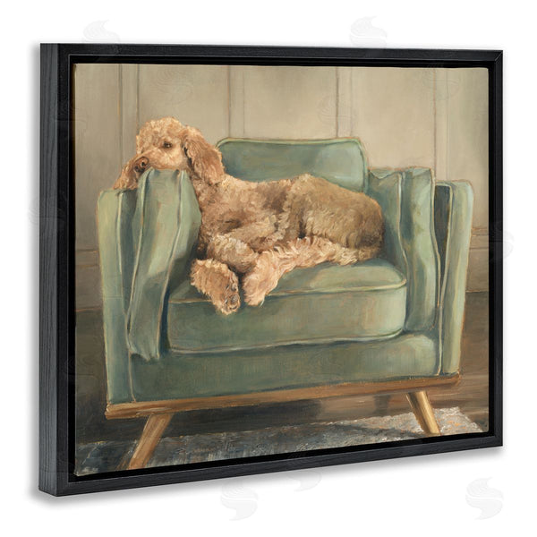 Stupell Industries Ethan Harper | Labradoodle Lounging On Sofa