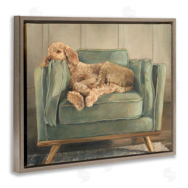 Stupell Industries Ethan Harper | Labradoodle Lounging On Sofa