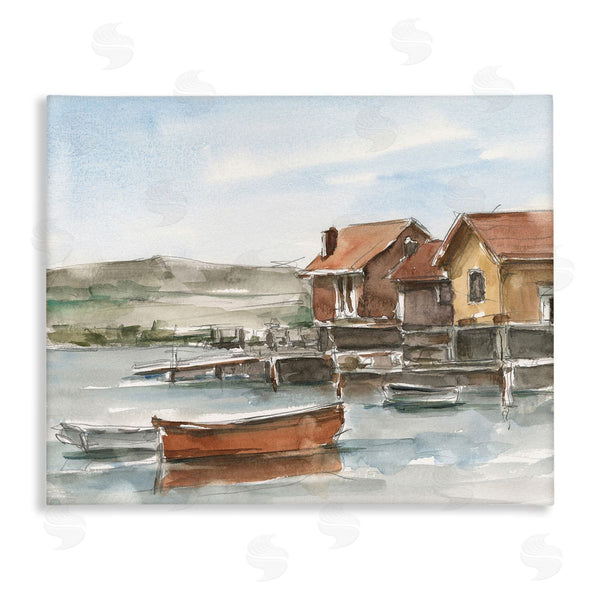 stupell industries Ethan Harper | Lake House Boats Wall Art