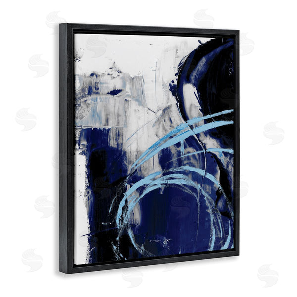 Stupell Industries Ethan Harper | Lively Indigo Blue Abstraction Chaotic Line Collage Wall Art