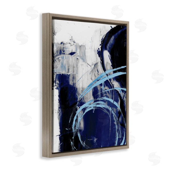 Stupell Industries Ethan Harper | Lively Indigo Blue Abstraction Chaotic Line Collage Wall Art